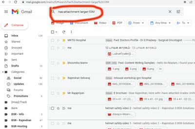 Gmail Search box